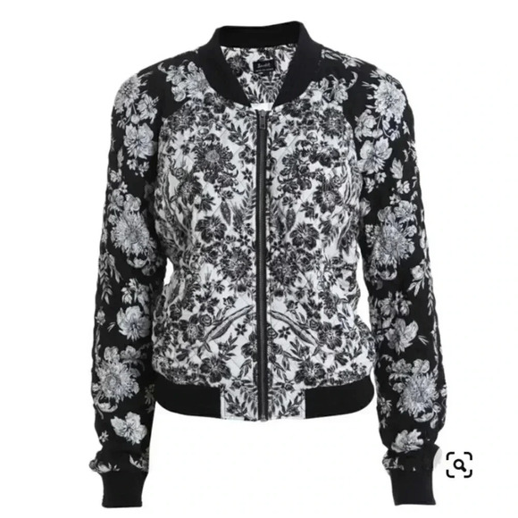 Bardot Floral Bomber Jacket - Picture 1 of 6